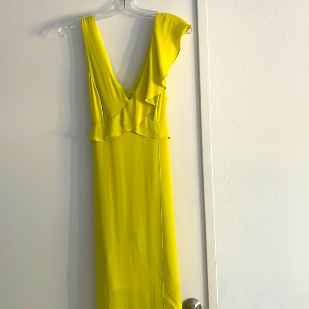 BCBG open back maxi dress